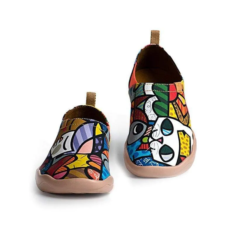 -Dreamy Cat- Lady Canvas Slip-ons