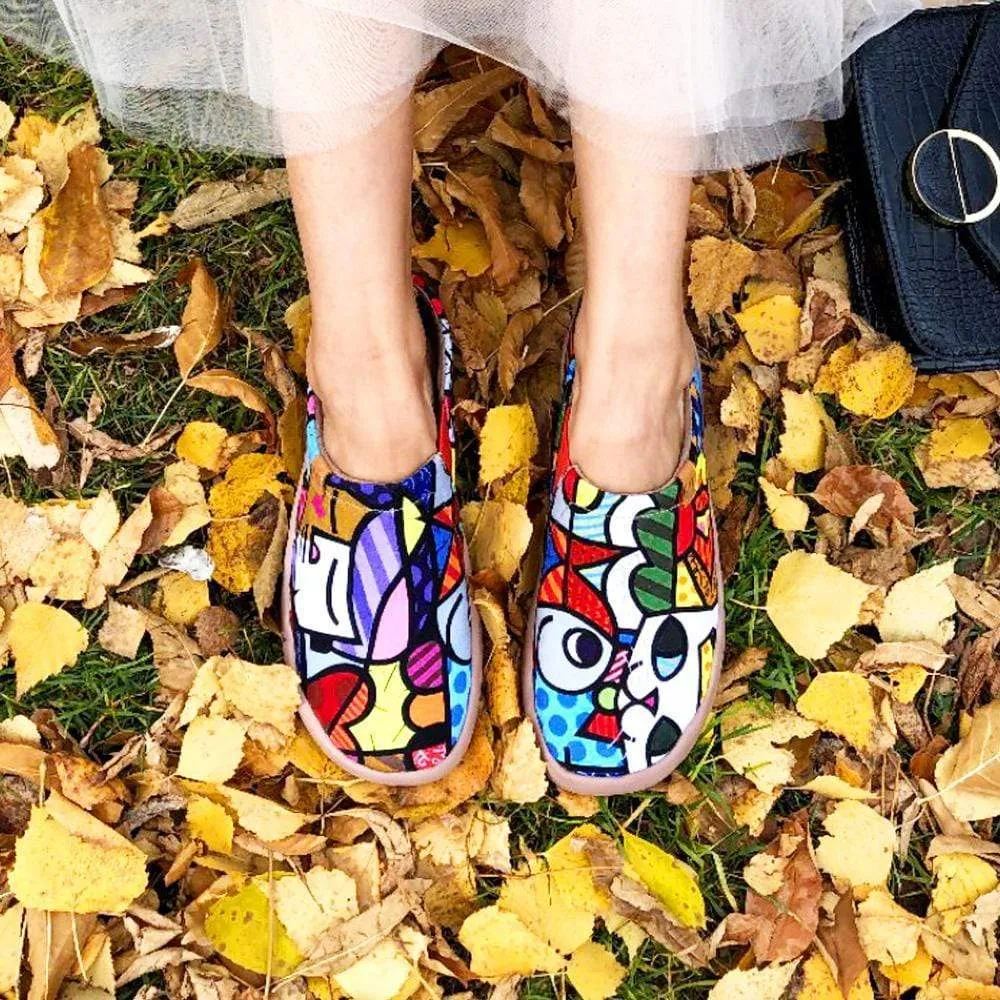 -Dreamy Cat- Lady Canvas Slip-ons