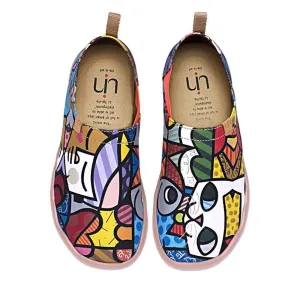 -Dreamy Cat- Lady Canvas Slip-ons