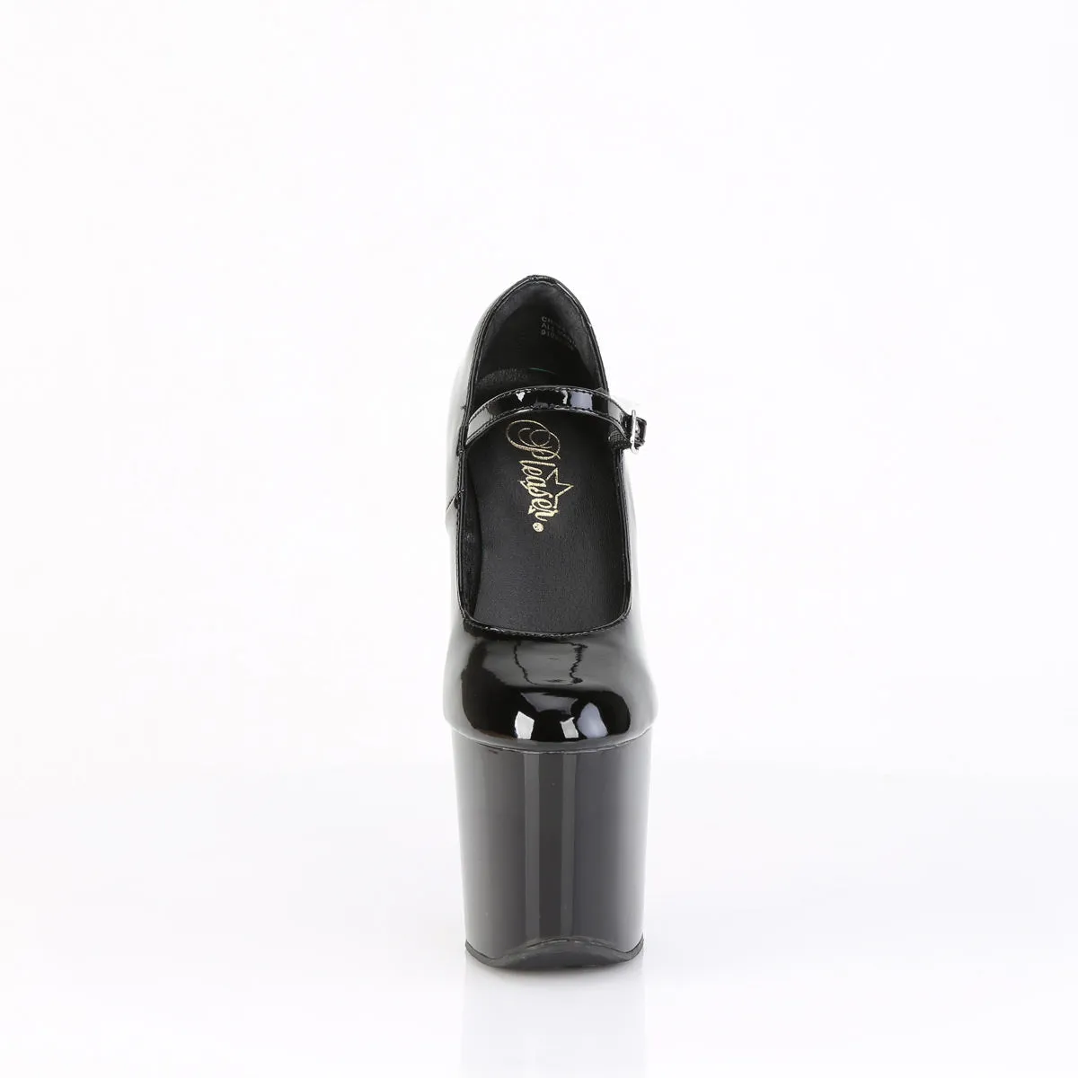 8 Inch Heelless CRAZE-880 Black Patent