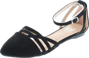 Abela-9 Women's Ankle Strap Ballerina Ballet Flats