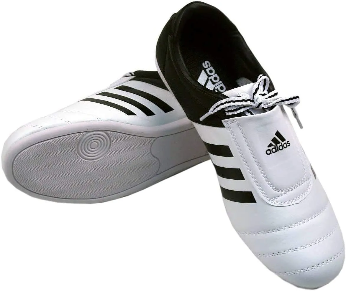 adidas® Kick Shoes Martial Arts Sneaker White with Black Stripes (4)