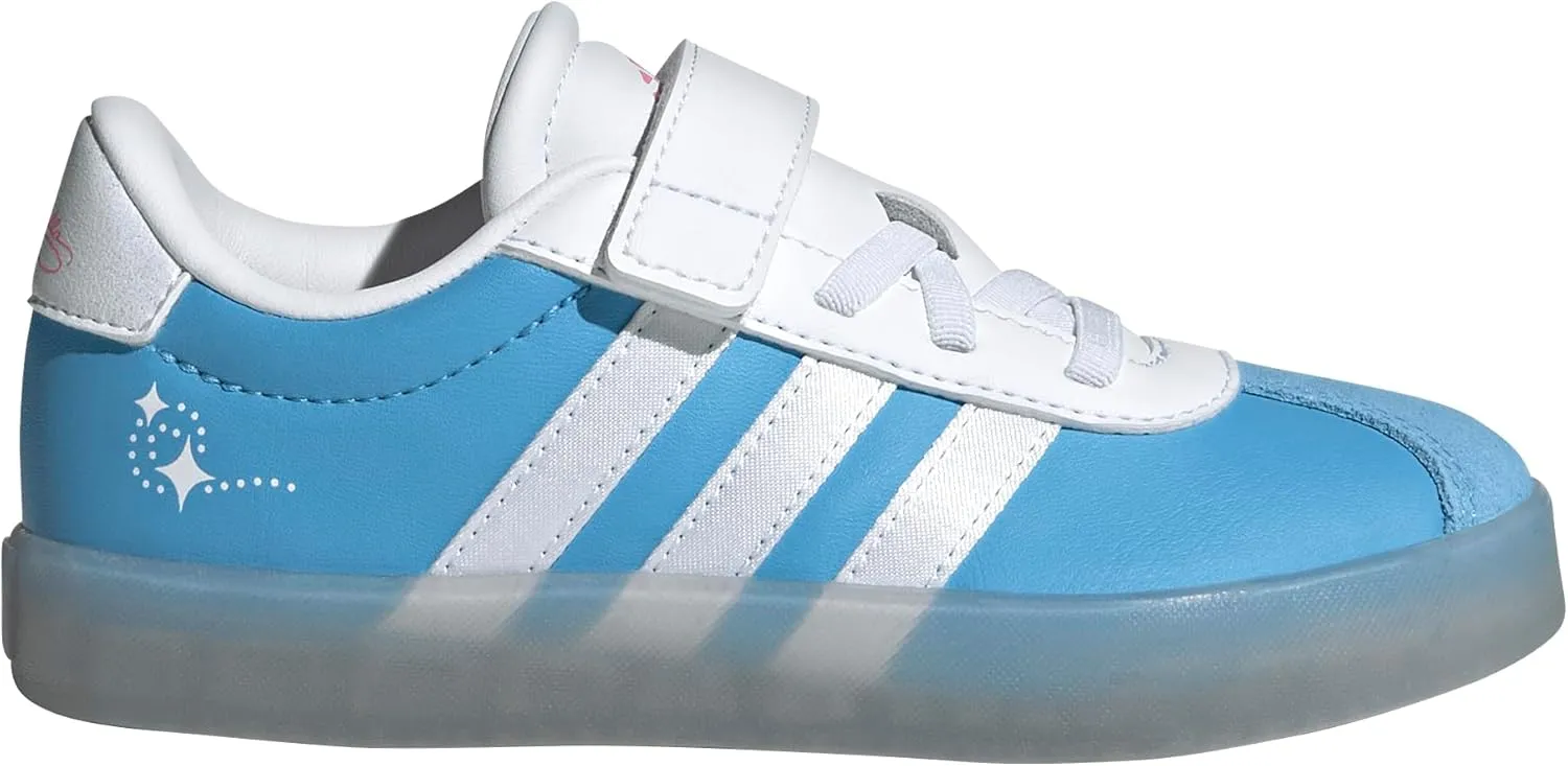 adidas Unisex-Child Disney Vl Court 3.0 Elastic Lace & Strap Sneaker