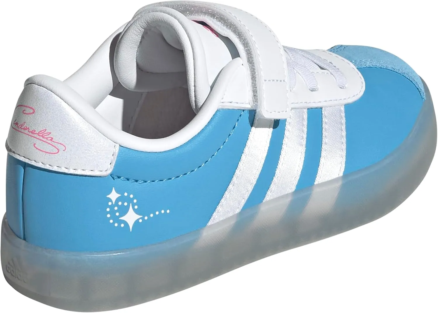 adidas Unisex-Child Disney Vl Court 3.0 Elastic Lace & Strap Sneaker