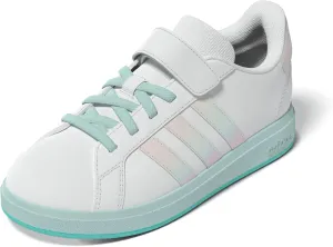 adidas Unisex-Child Grand Court 2.0 Elastic Lace & Strap Sneaker