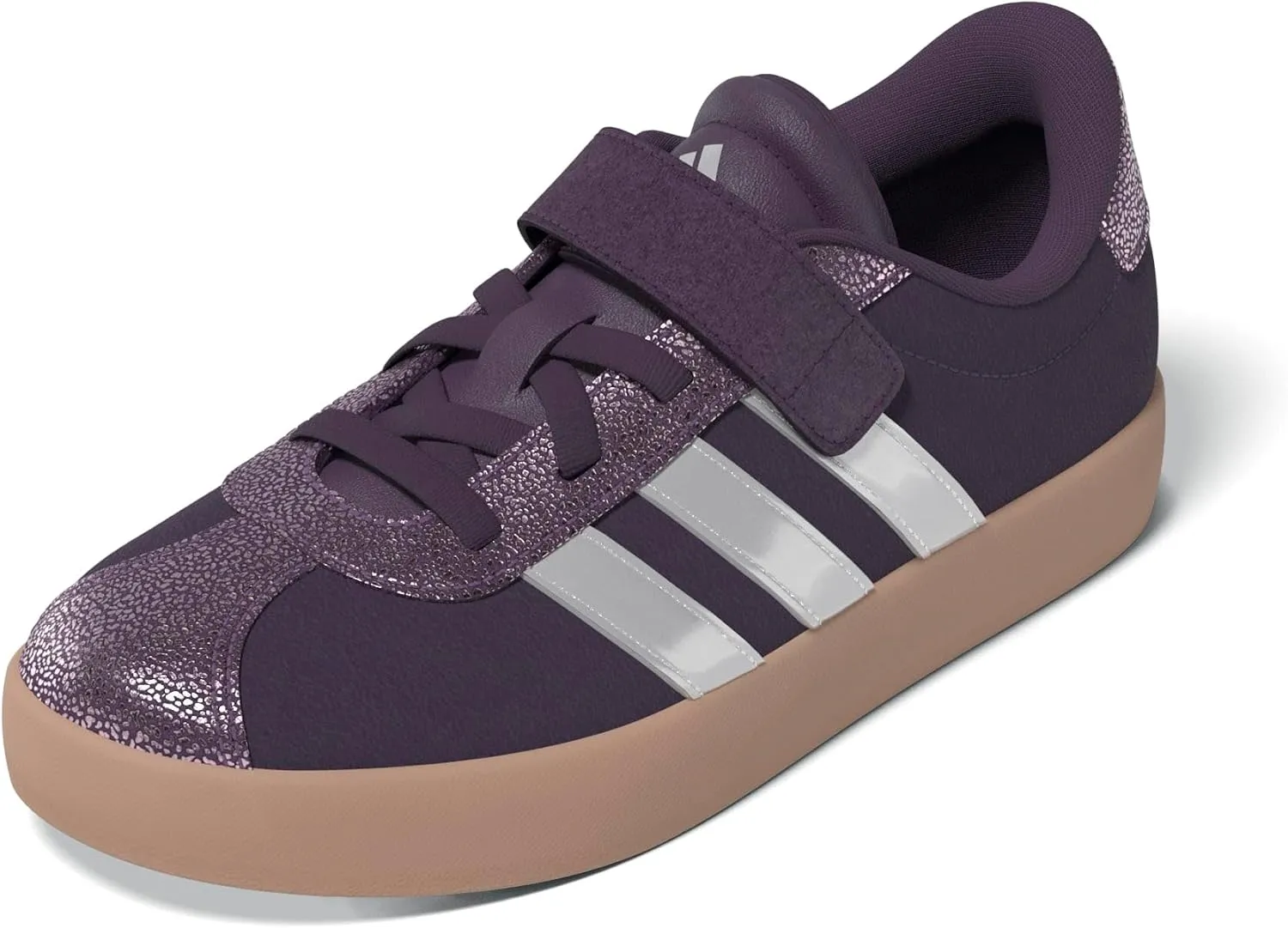 adidas Unisex-Child Vl Court 3.0 Elastic Lace & Strap Sneaker
