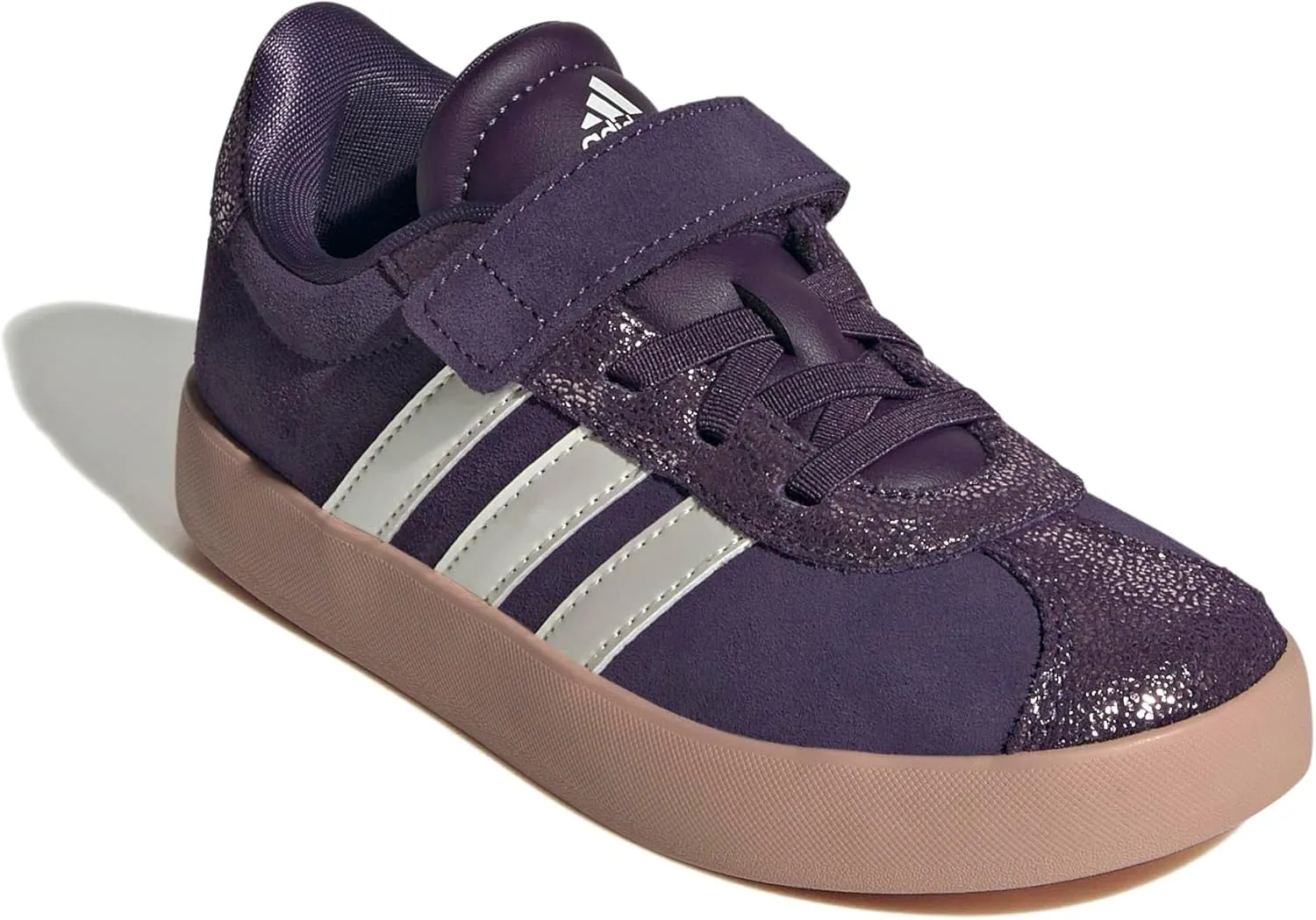 adidas Unisex-Child Vl Court 3.0 Elastic Lace & Strap Sneaker