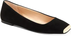 Alfani Womens Neptoon Faux Leather Square Toe Ballet Flats Black 6 Medium (B,M)