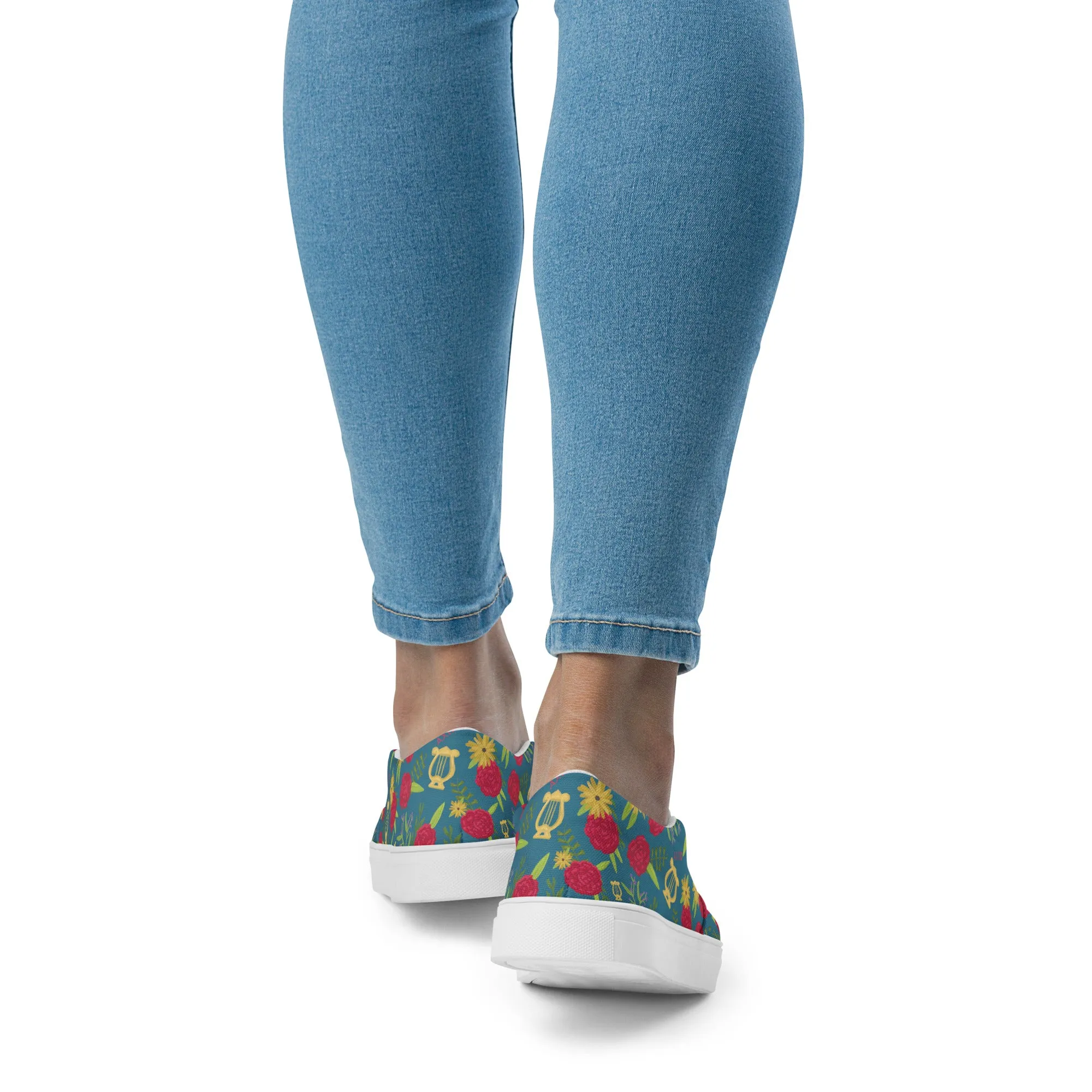Alpha Chi Omega Canvas Slip-ons