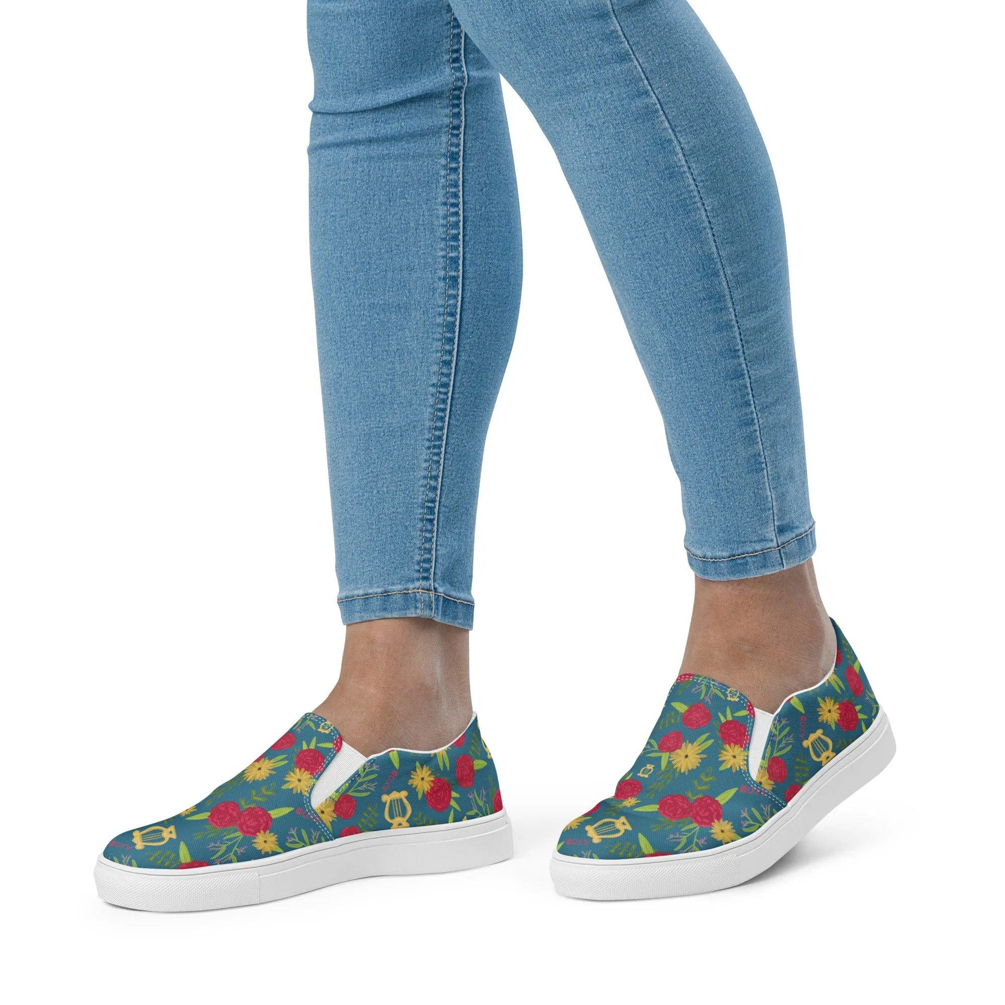 Alpha Chi Omega Canvas Slip-ons