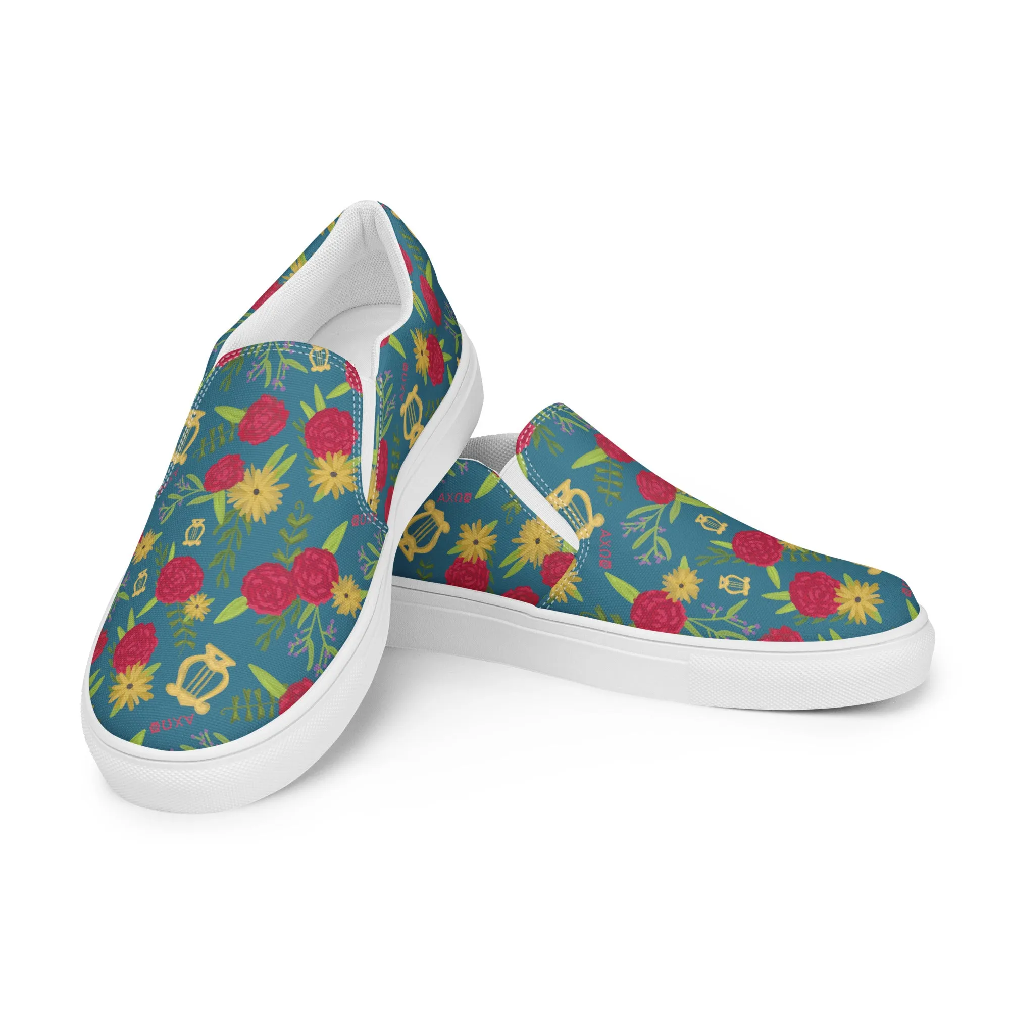 Alpha Chi Omega Canvas Slip-ons