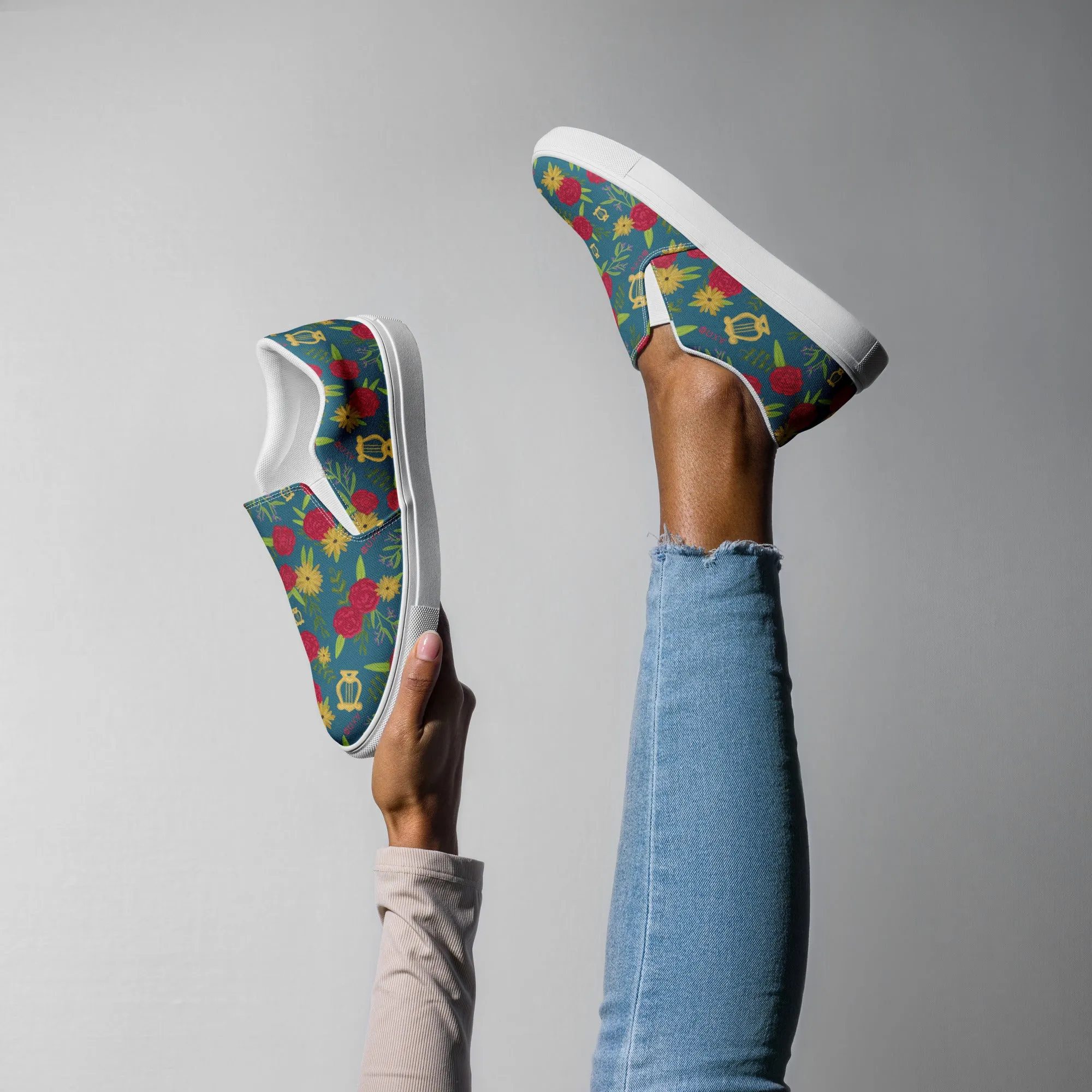 Alpha Chi Omega Canvas Slip-ons