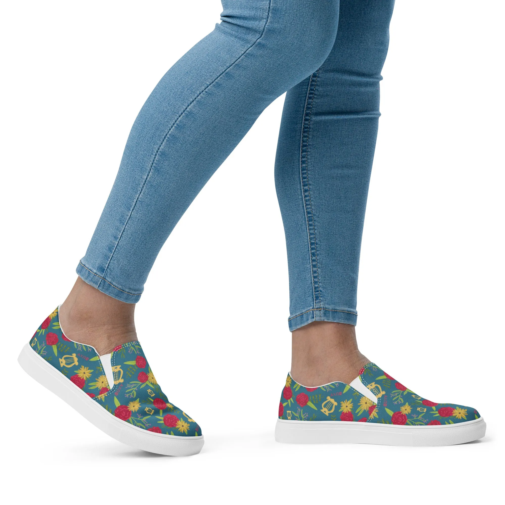 Alpha Chi Omega Canvas Slip-ons