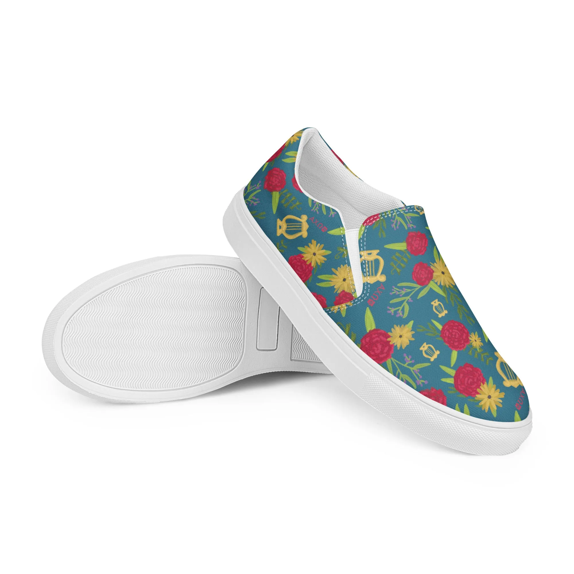 Alpha Chi Omega Canvas Slip-ons