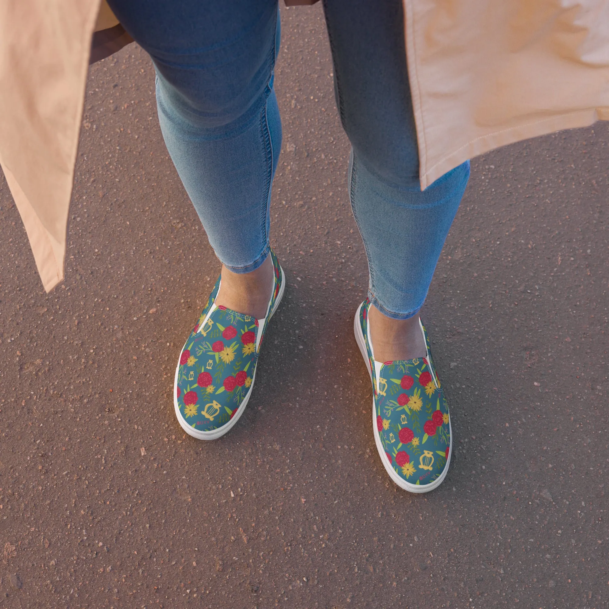 Alpha Chi Omega Canvas Slip-ons