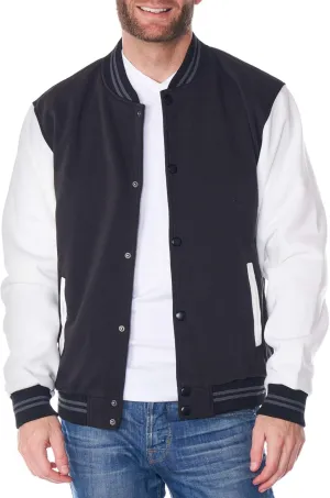 Alpine Swiss Tyler Mens Varsity Baseball Jacket Casual Letterman Bomber Jacket