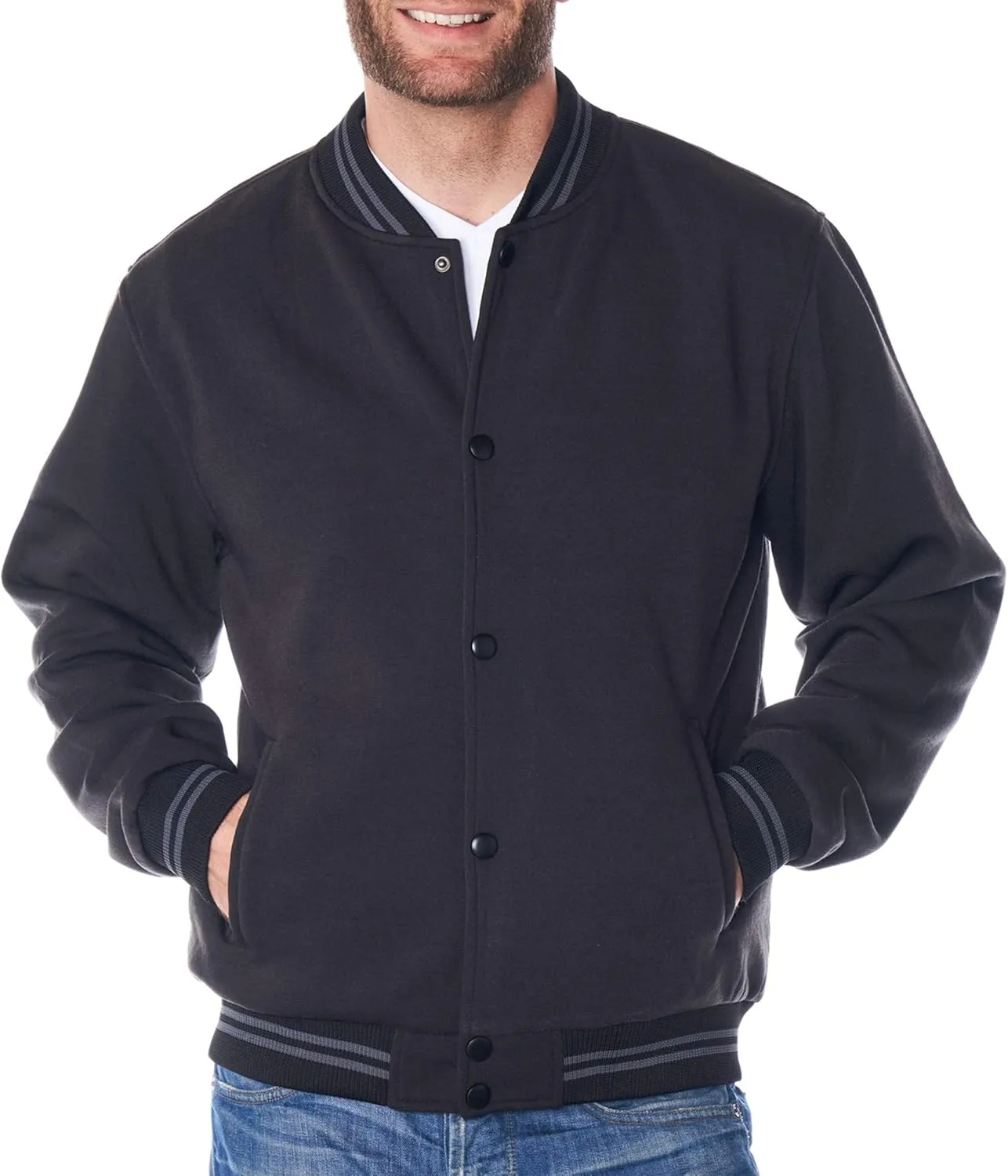 Alpine Swiss Tyler Mens Varsity Baseball Jacket Casual Letterman Bomber Jacket
