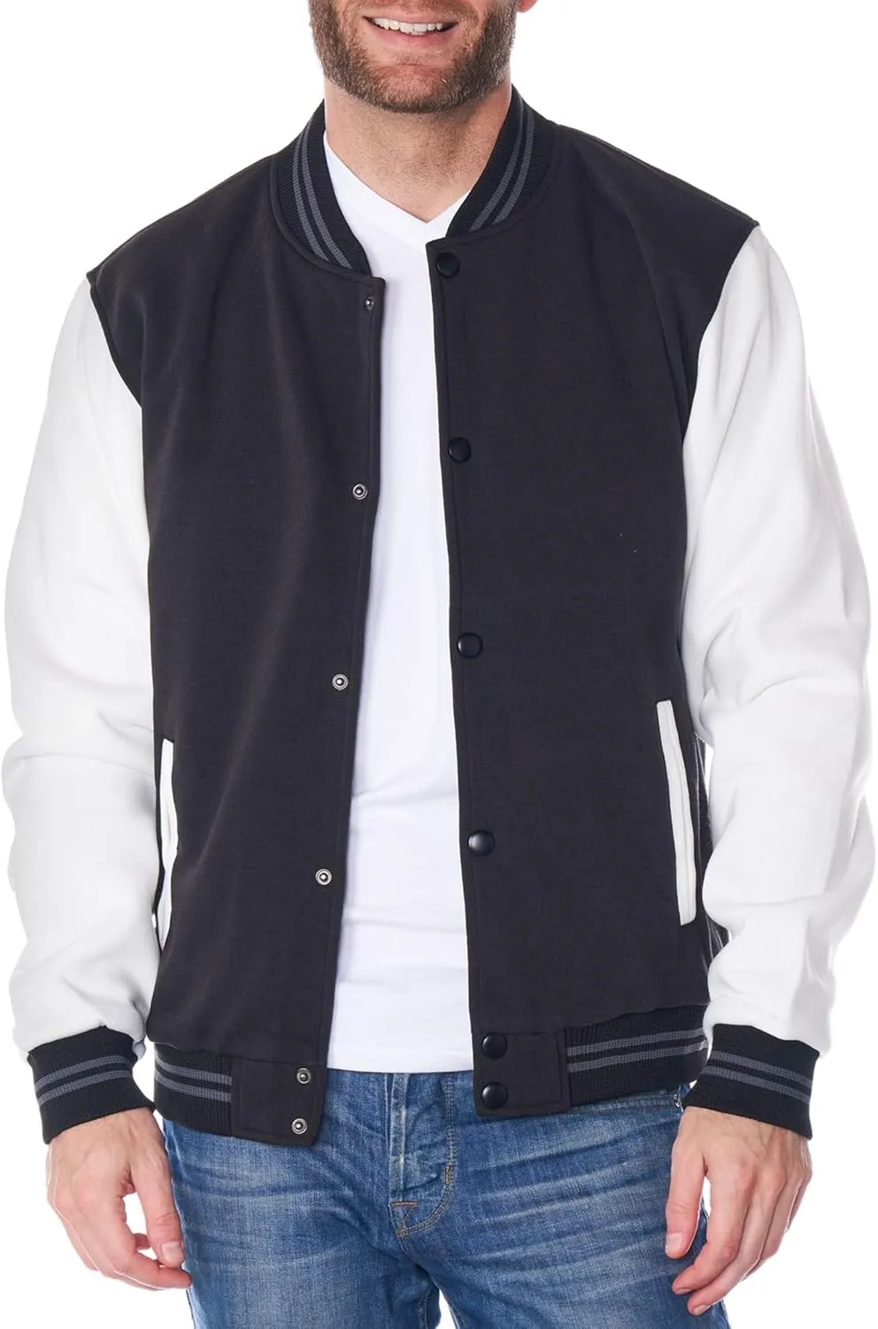 Alpine Swiss Tyler Mens Varsity Baseball Jacket Casual Letterman Bomber Jacket