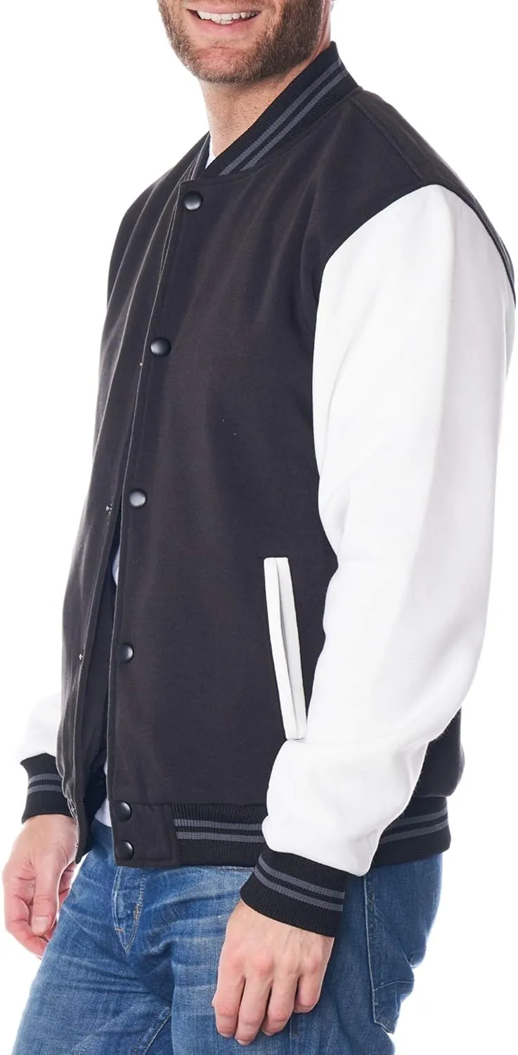 Alpine Swiss Tyler Mens Varsity Baseball Jacket Casual Letterman Bomber Jacket
