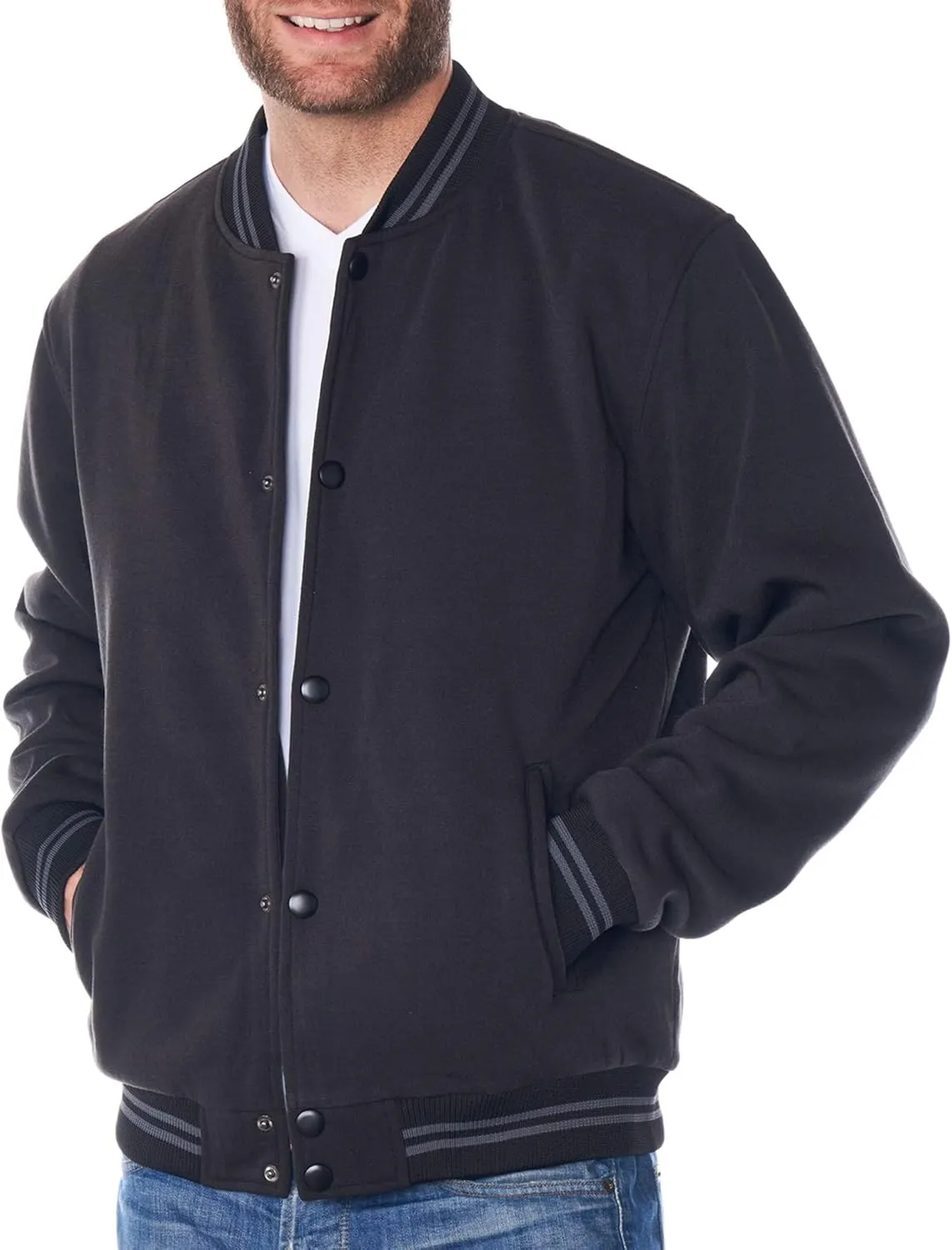 Alpine Swiss Tyler Mens Varsity Baseball Jacket Casual Letterman Bomber Jacket