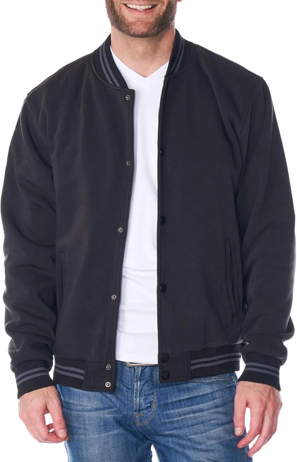 Alpine Swiss Tyler Mens Varsity Baseball Jacket Casual Letterman Bomber Jacket