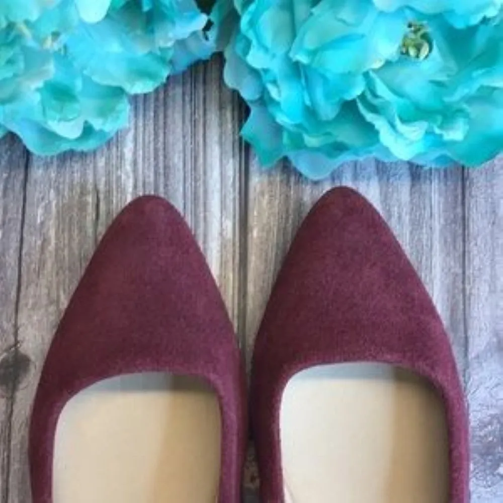 American Rag Jilly wine Leather Flats 7M