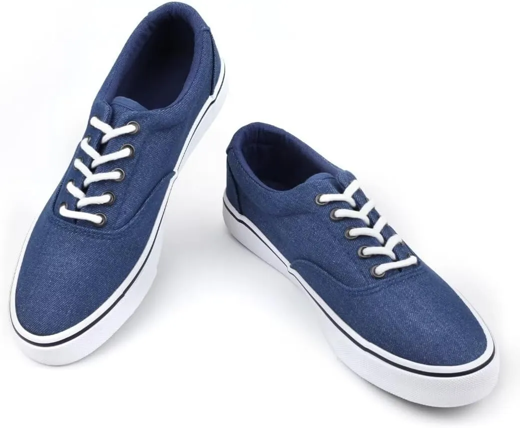 ANTLULU Mens Canvas Shoes Low Top Fashion Sneakers Lace Up Casual Shoes