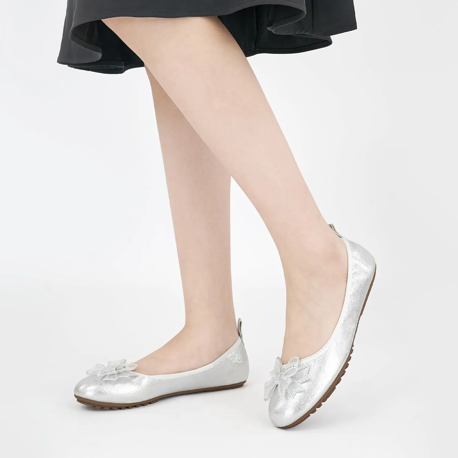 Aomigoct Ballet Flats for Women Shoes: Comfortable Round Toe Work Flats - Ladies Wedding Slip On Dressy Shoes