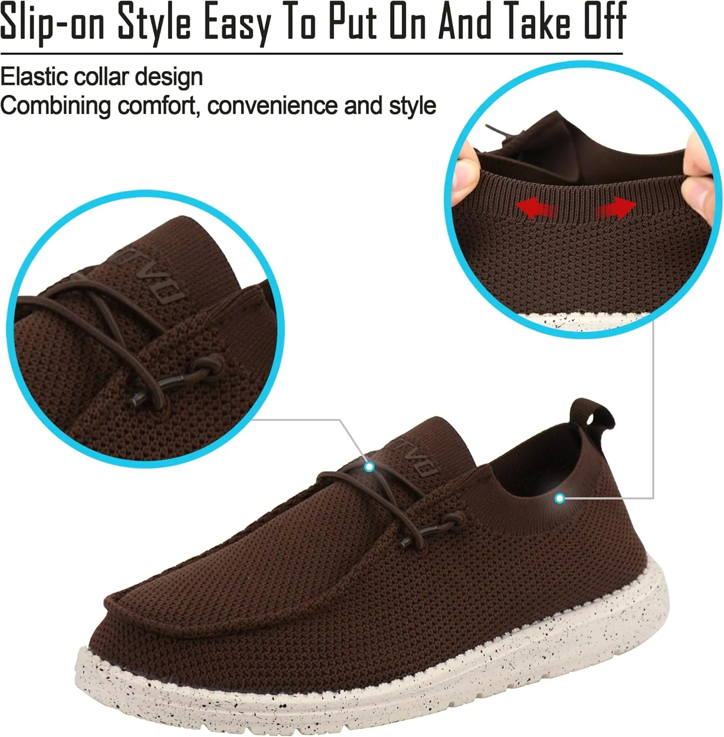 ASITVO Men's Wide Loafers & Slip-ons|Big Size Casual Slip on Walking Shoes|Width Toe Box