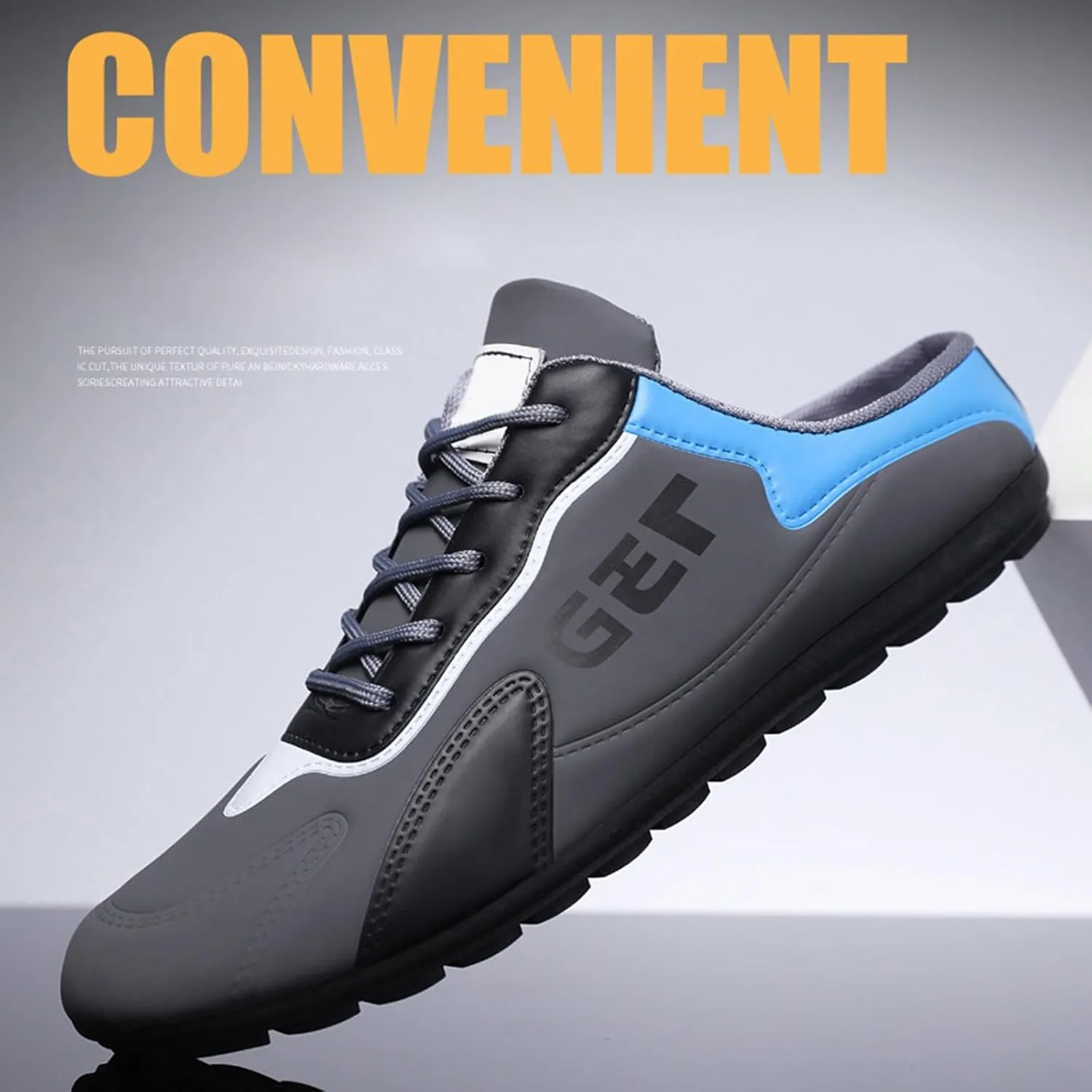 Athletic Fashion Sneakers for Men Lightweight Breathable Slip On Running Shoe Outdoor Non Slip Jogging Sneakers