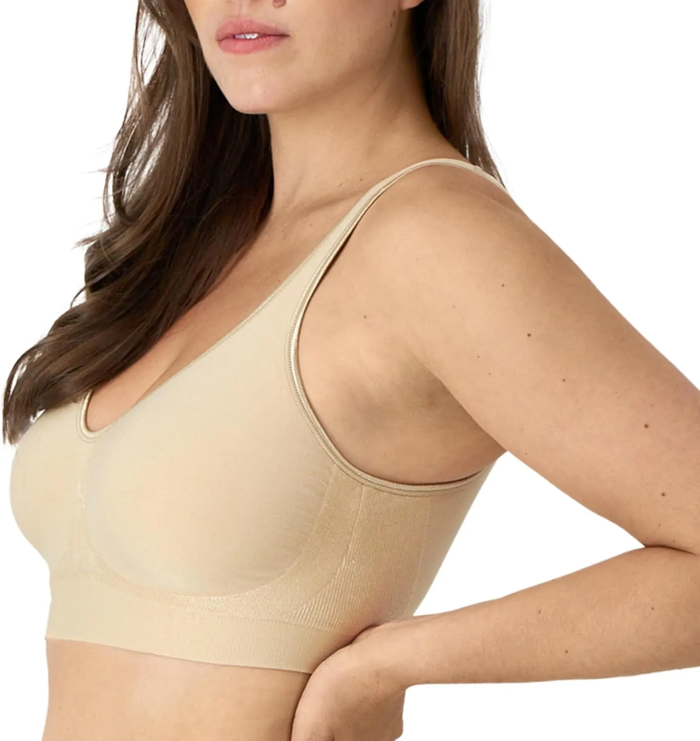 Bali Women's Wireless Bra, Comfort Revolution Seamless Bra, ComfortFlex Fit, Moisture-Wicking