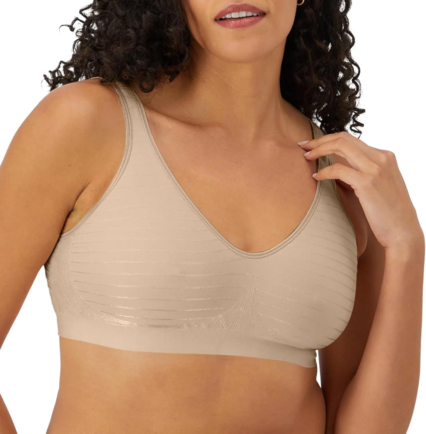 Bali Women's Wireless, Comfort Revolution Seamless Bra, ComfortFlex Fit, Moisture-Wicking