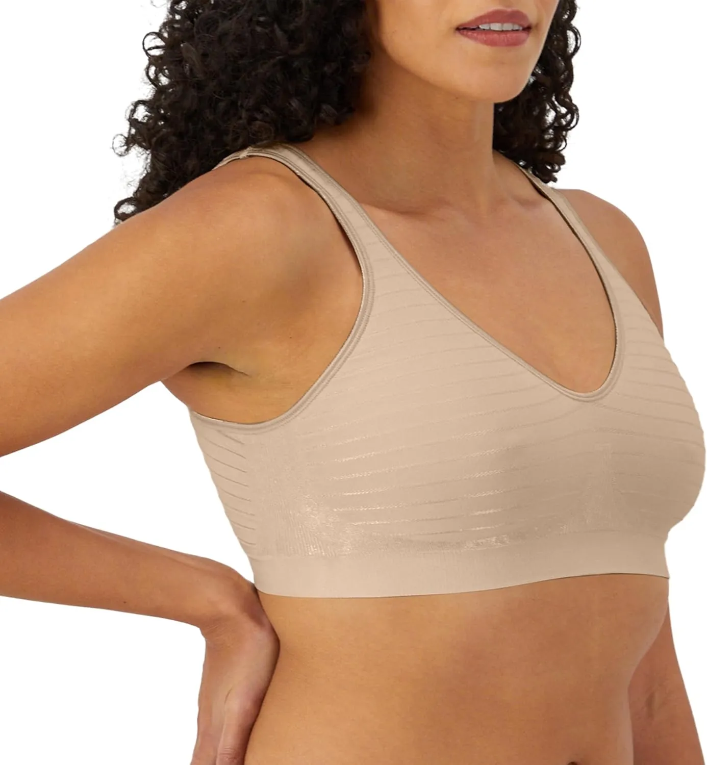 Bali Women's Wireless, Comfort Revolution Seamless Bra, ComfortFlex Fit, Moisture-Wicking