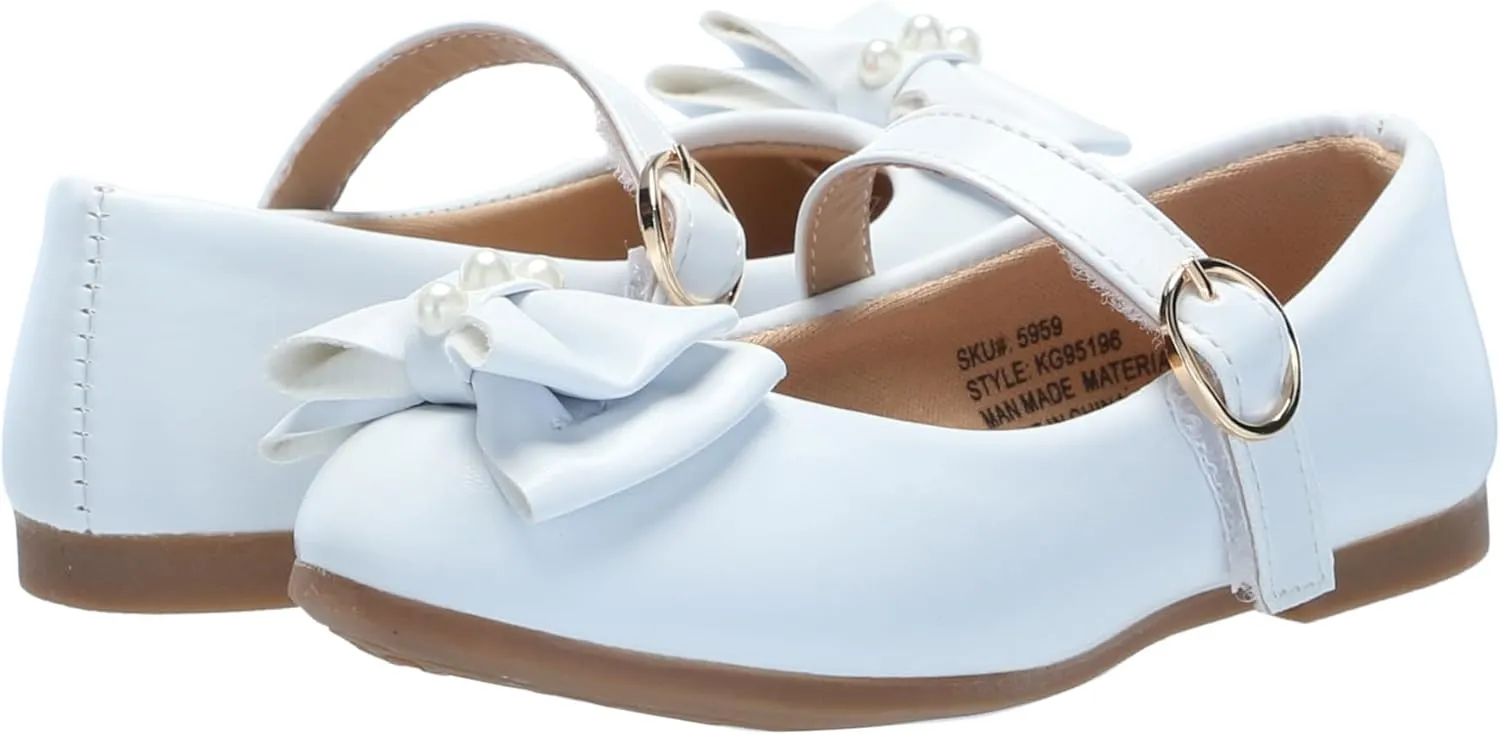 Ballerina Flats - Girls Classic Leatherette Ballet Shoe (Toddler Little Kid Big Kid)