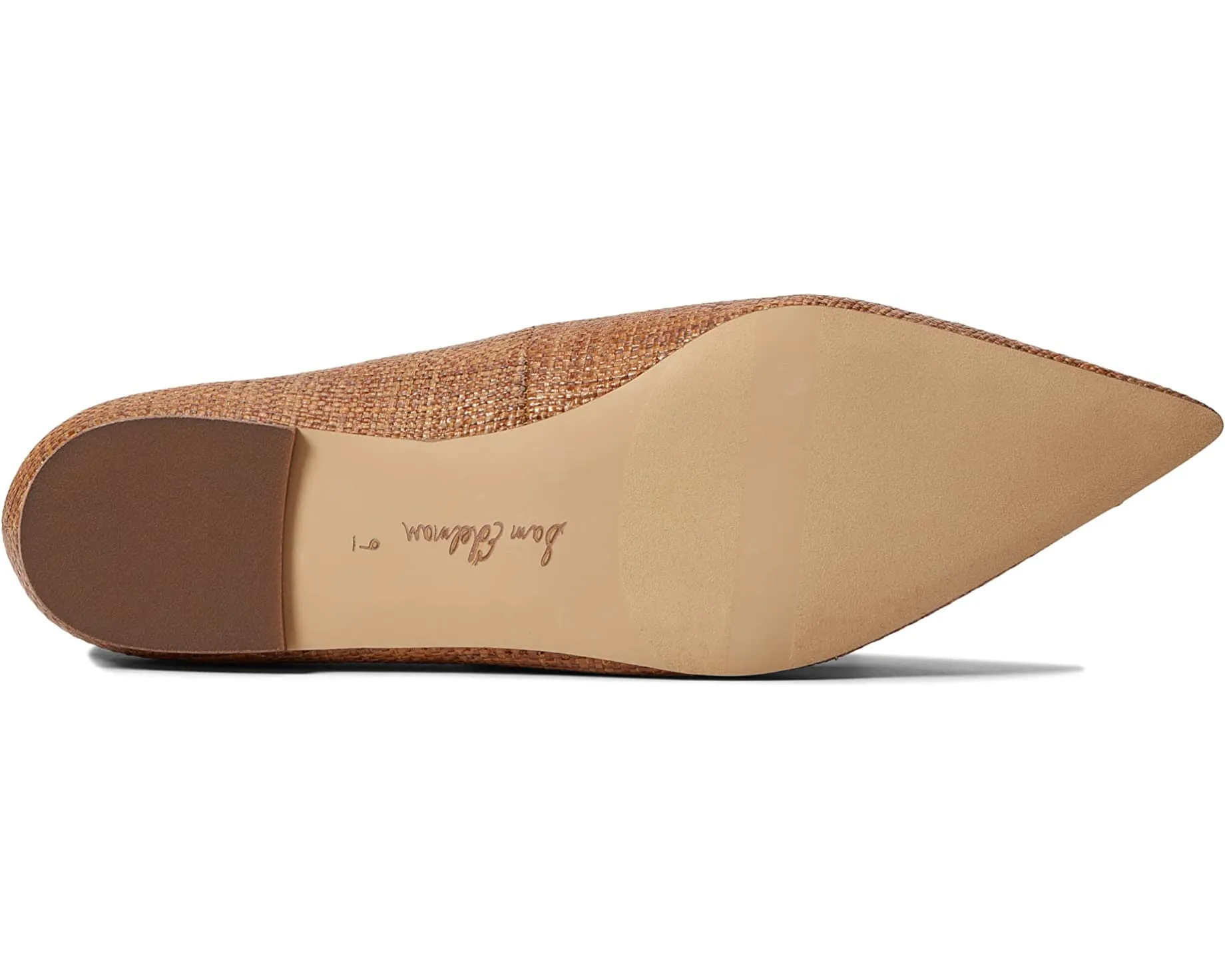 Bargain Flats Edelman Cuoio Ballet Wide Reduced price Pointed Sam Toe Wanda
