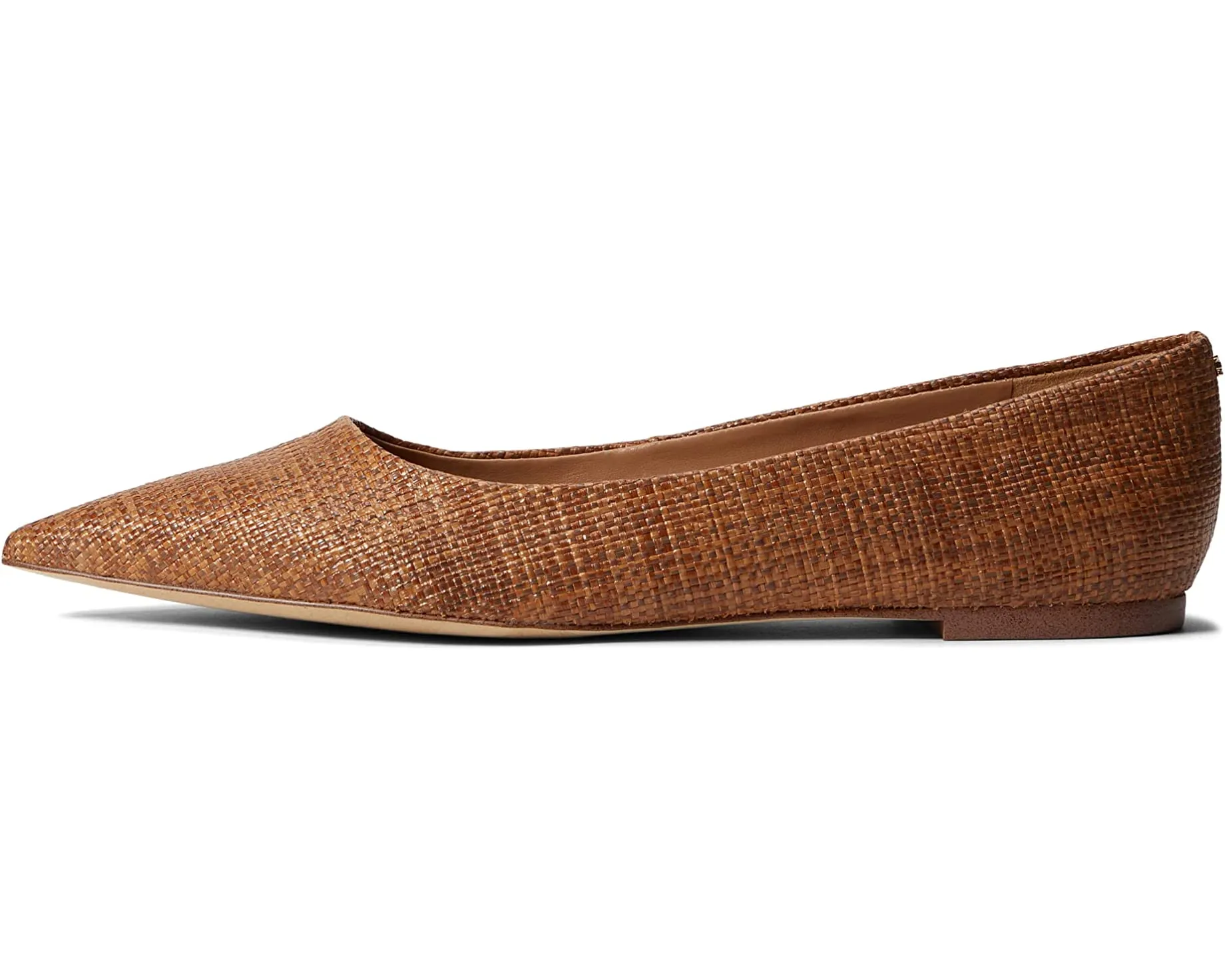 Bargain Flats Edelman Cuoio Ballet Wide Reduced price Pointed Sam Toe Wanda
