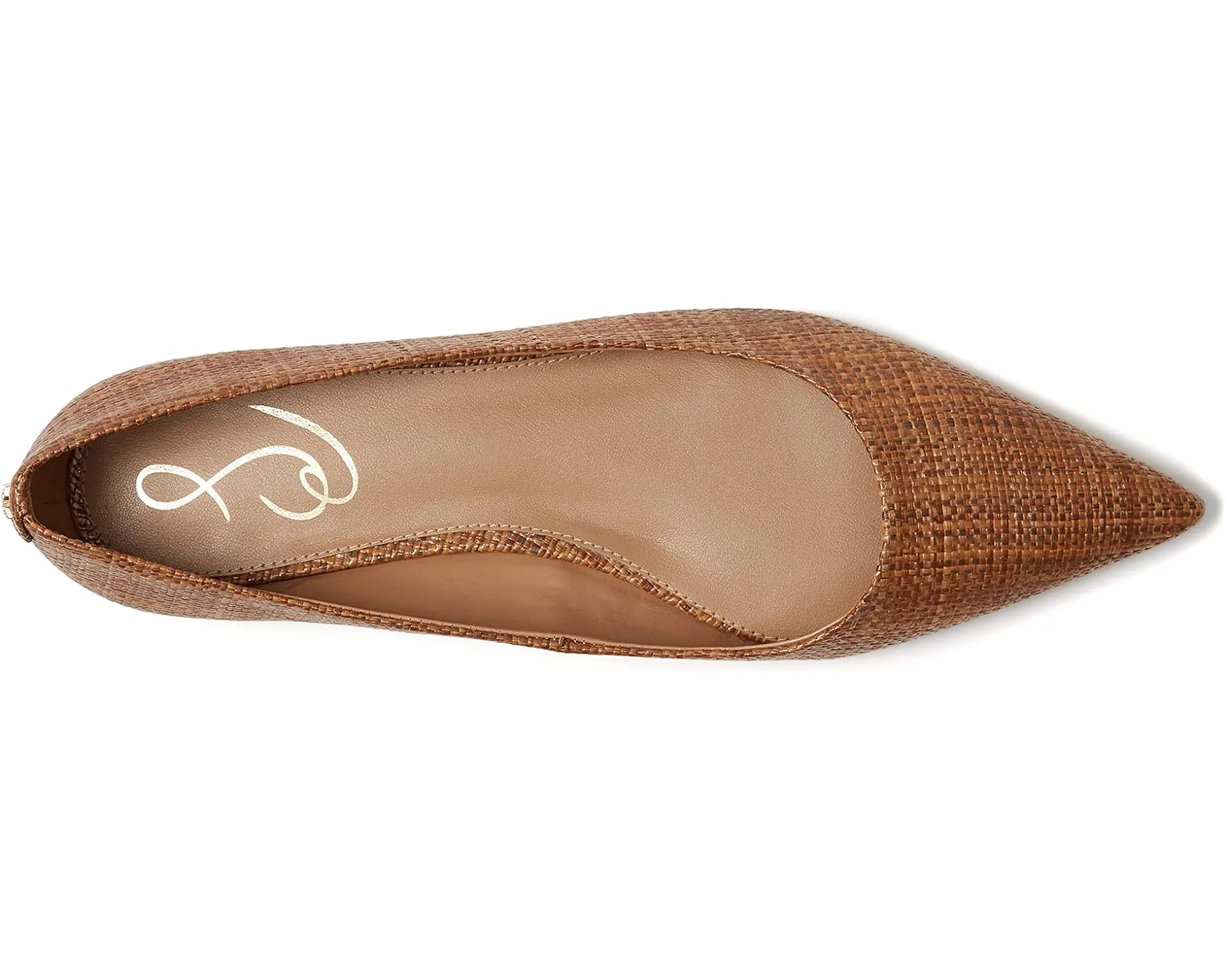 Bargain Flats Edelman Cuoio Ballet Wide Reduced price Pointed Sam Toe Wanda