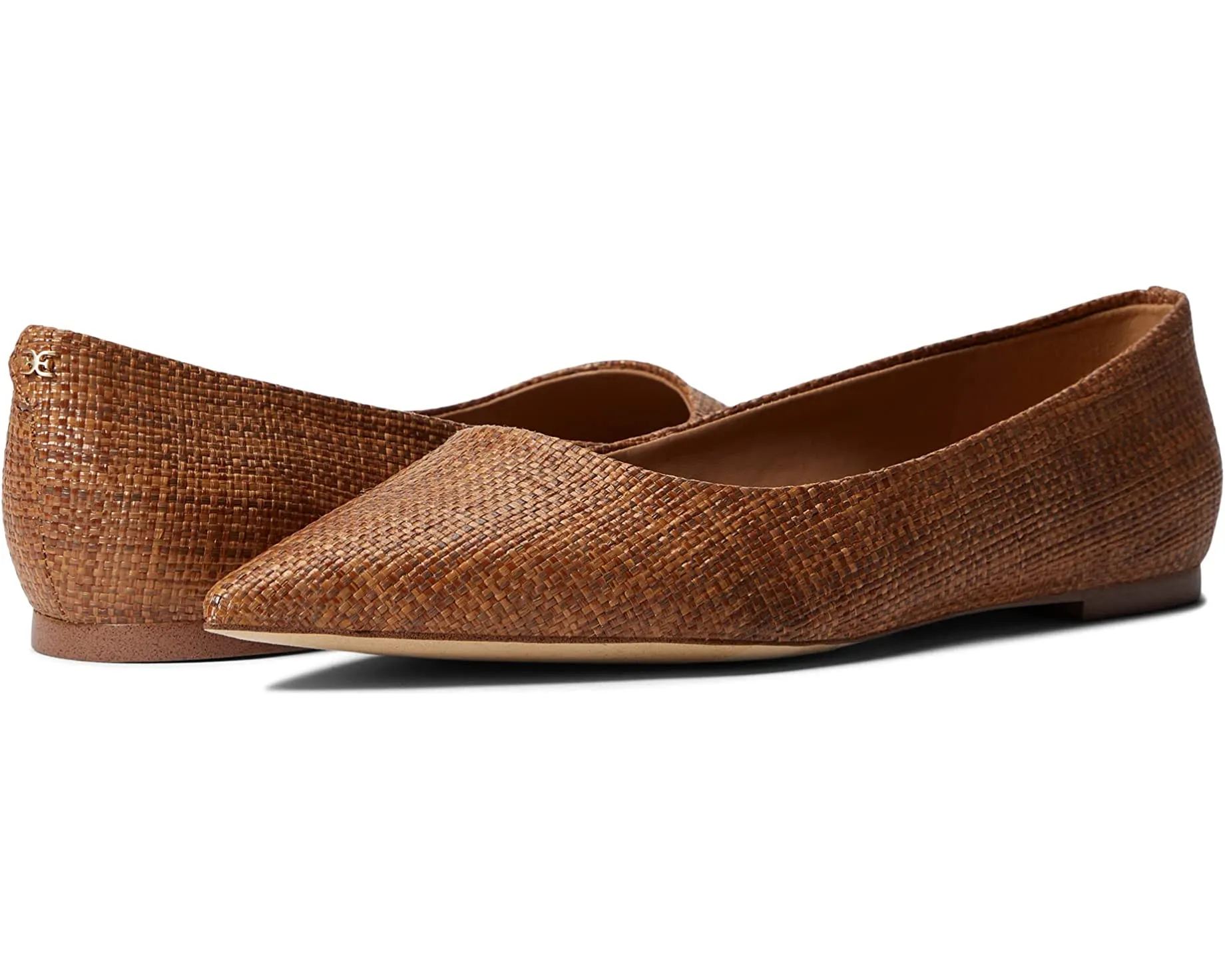 Bargain Flats Edelman Cuoio Ballet Wide Reduced price Pointed Sam Toe Wanda