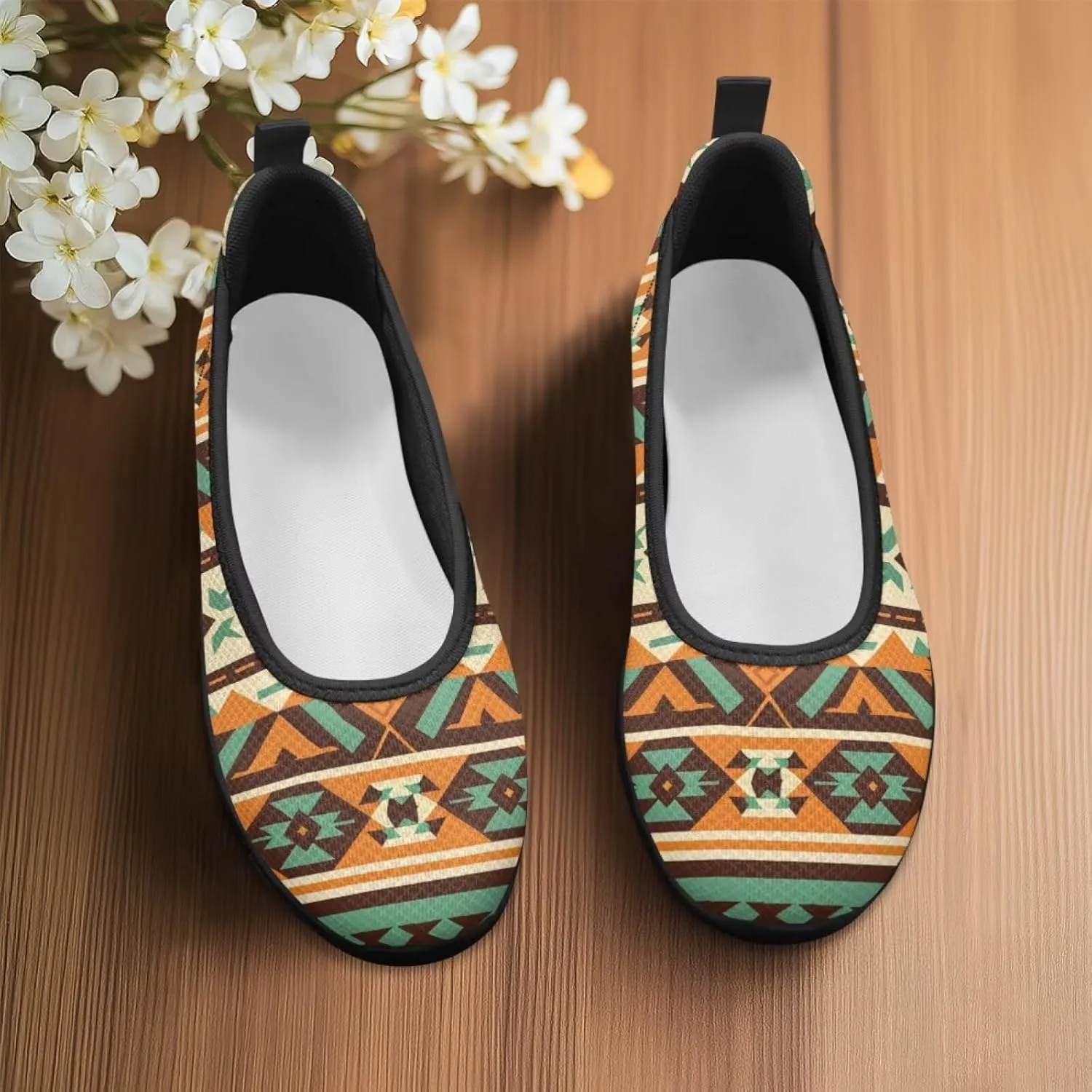 Binienty Ladies Slip on Loafer Shoes Womens Dress Clothes Flats Mesh Nurse Walking Sneakers with EVA Sole Anti Skid
