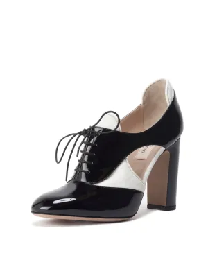 Black and Ivory Tied Over Bootie