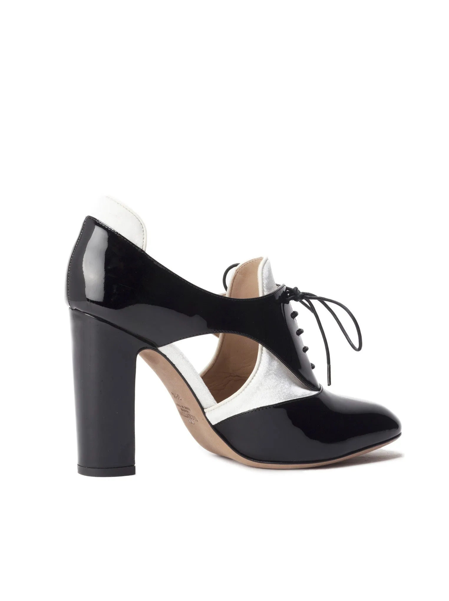 Black and Ivory Tied Over Bootie