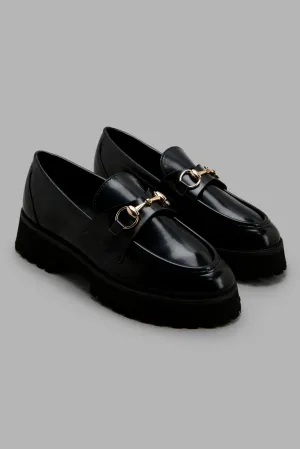 Black Chain Platform Loafer