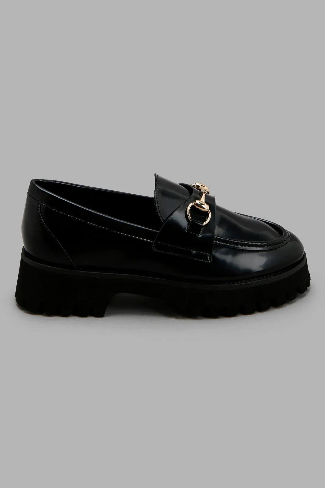 Black Chain Platform Loafer