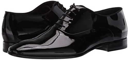 BOSS Hugo Evening Patent Leather Oxford Shoes Black