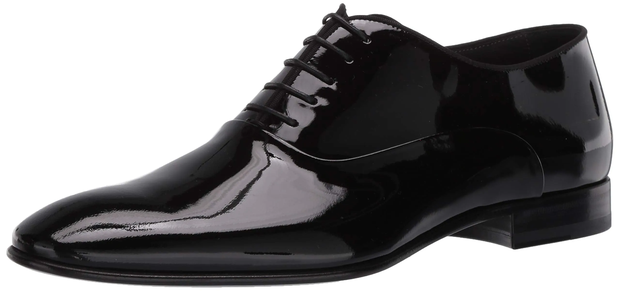 BOSS Hugo Evening Patent Leather Oxford Shoes Black