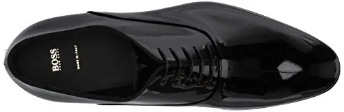 BOSS Hugo Evening Patent Leather Oxford Shoes Black