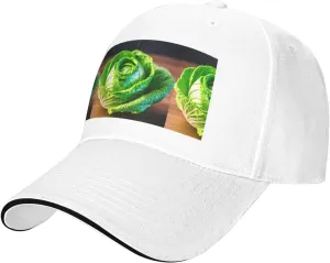 Bright Cabbage Print Custom Baseball Cap for Men,Adjustable Back,and Sweatband,Suitable for All Seasons