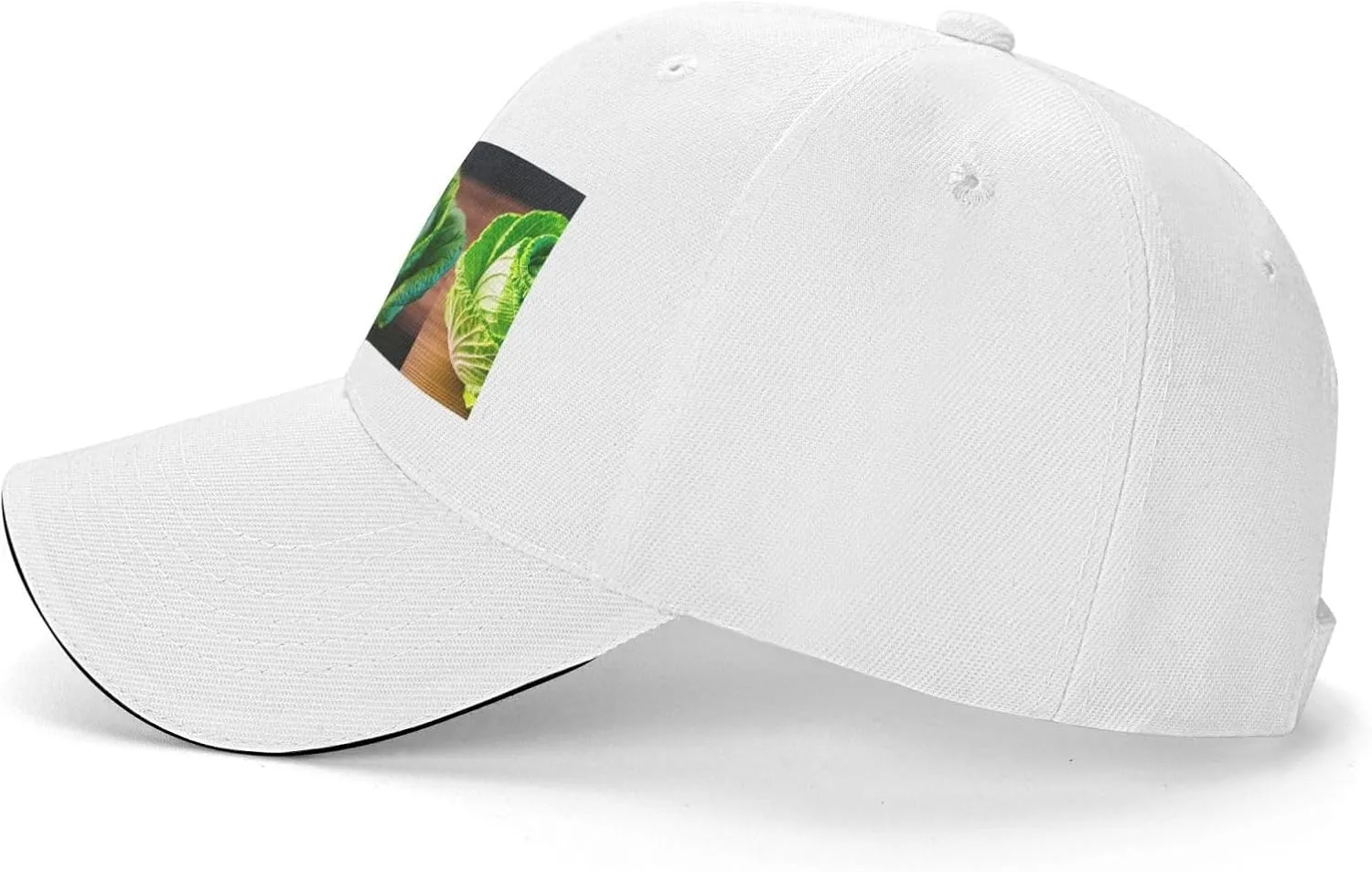 Bright Cabbage Print Custom Baseball Cap for Men,Adjustable Back,and Sweatband,Suitable for All Seasons