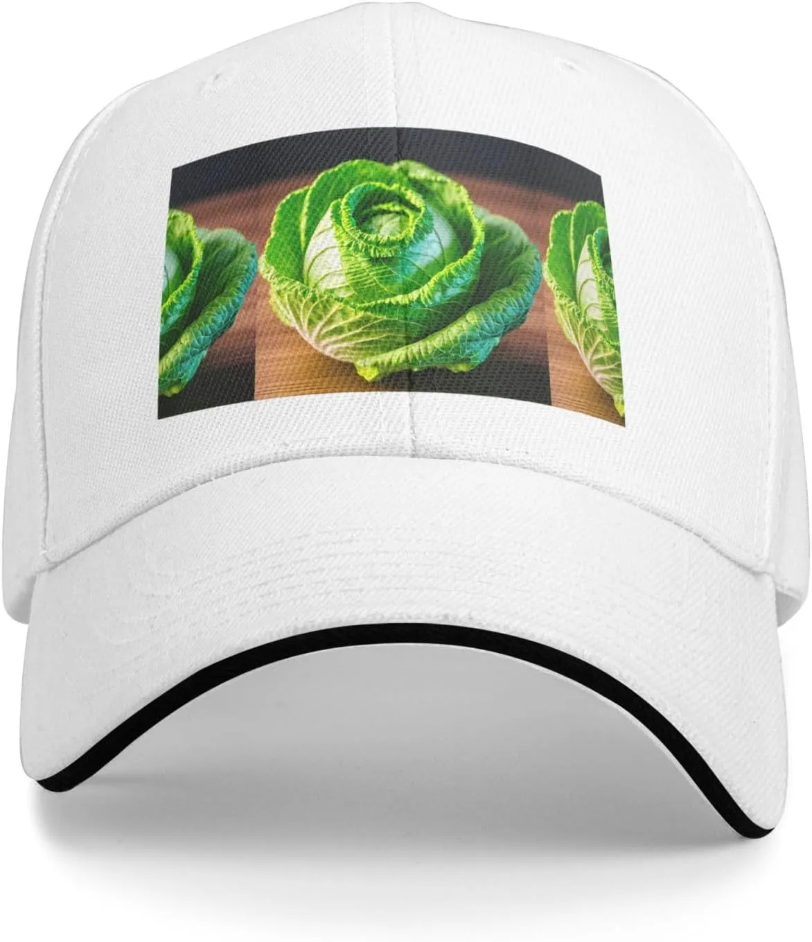Bright Cabbage Print Custom Baseball Cap for Men,Adjustable Back,and Sweatband,Suitable for All Seasons