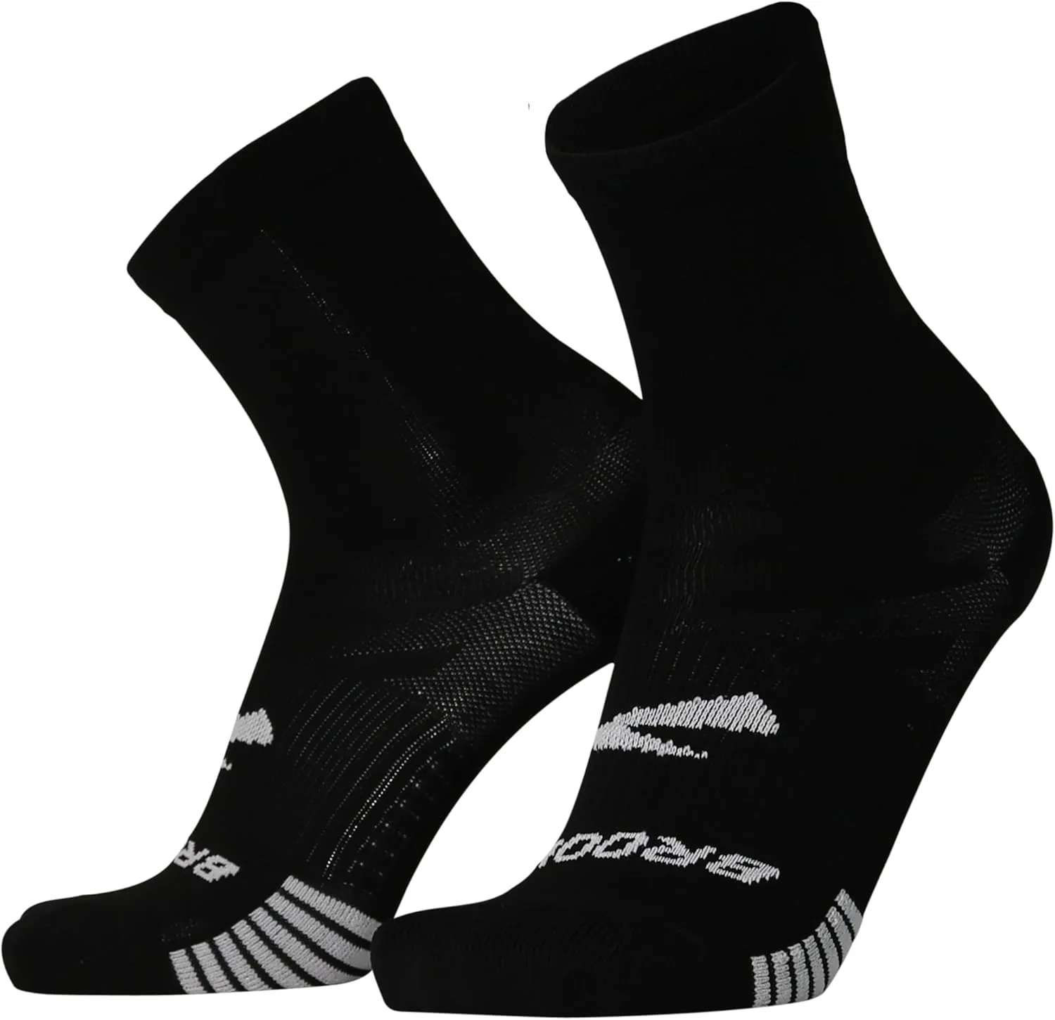 Brooks Ghost Lite Crew Socks I Performance Running, Comfort Fit with Arch Support for Men & Women (2-Pack Set)